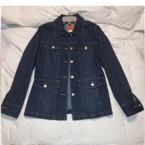Isaac Mizrahi Deep Indigo Jean Chore Jacket